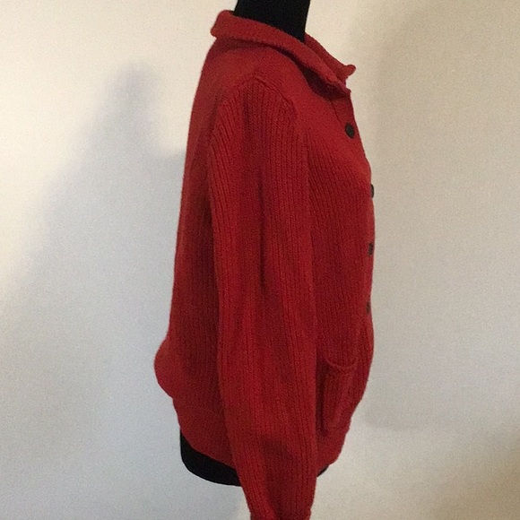 Ralph Lauren Red Button Down Sweater - Picture 5 of 10